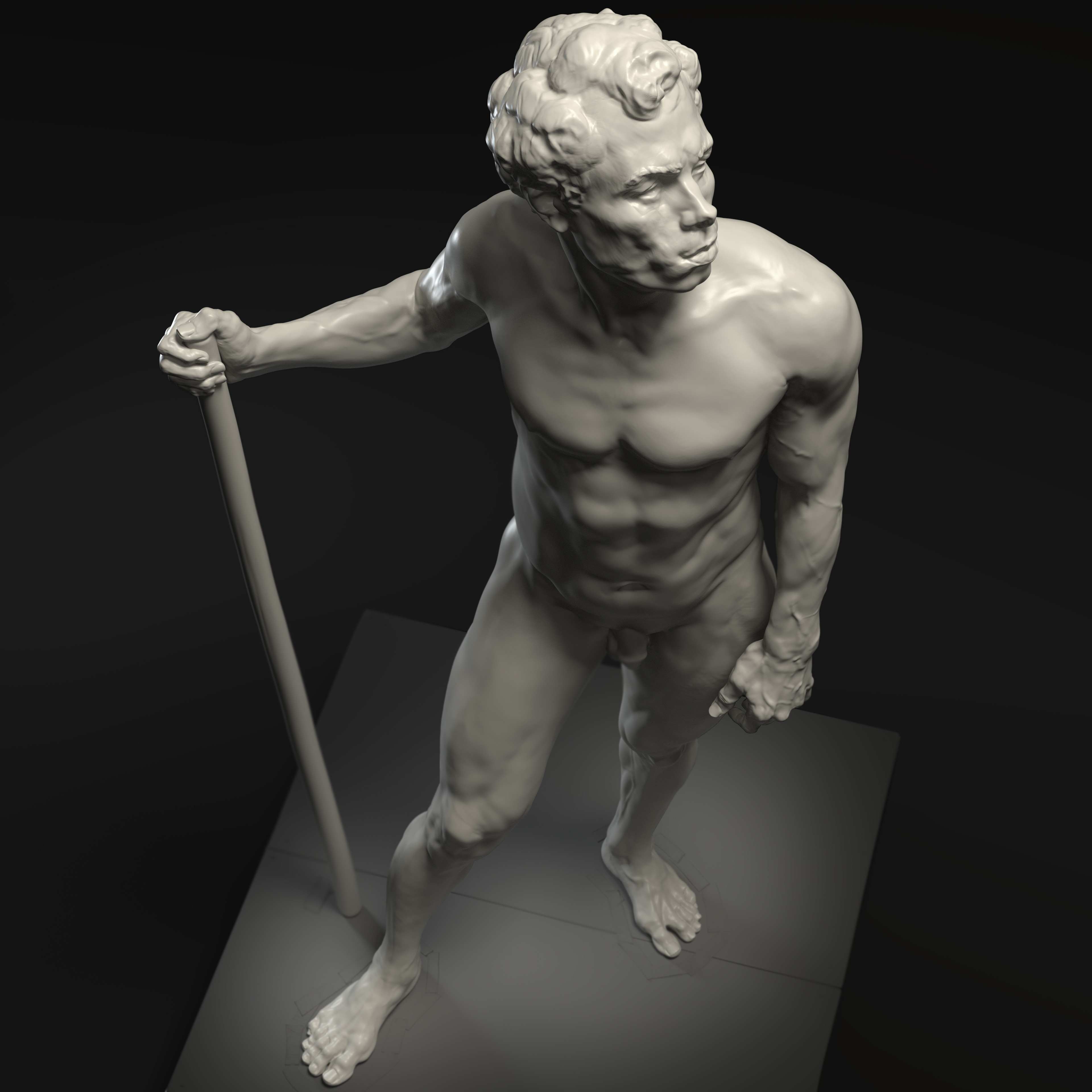 Alfons - Life model sculpting 