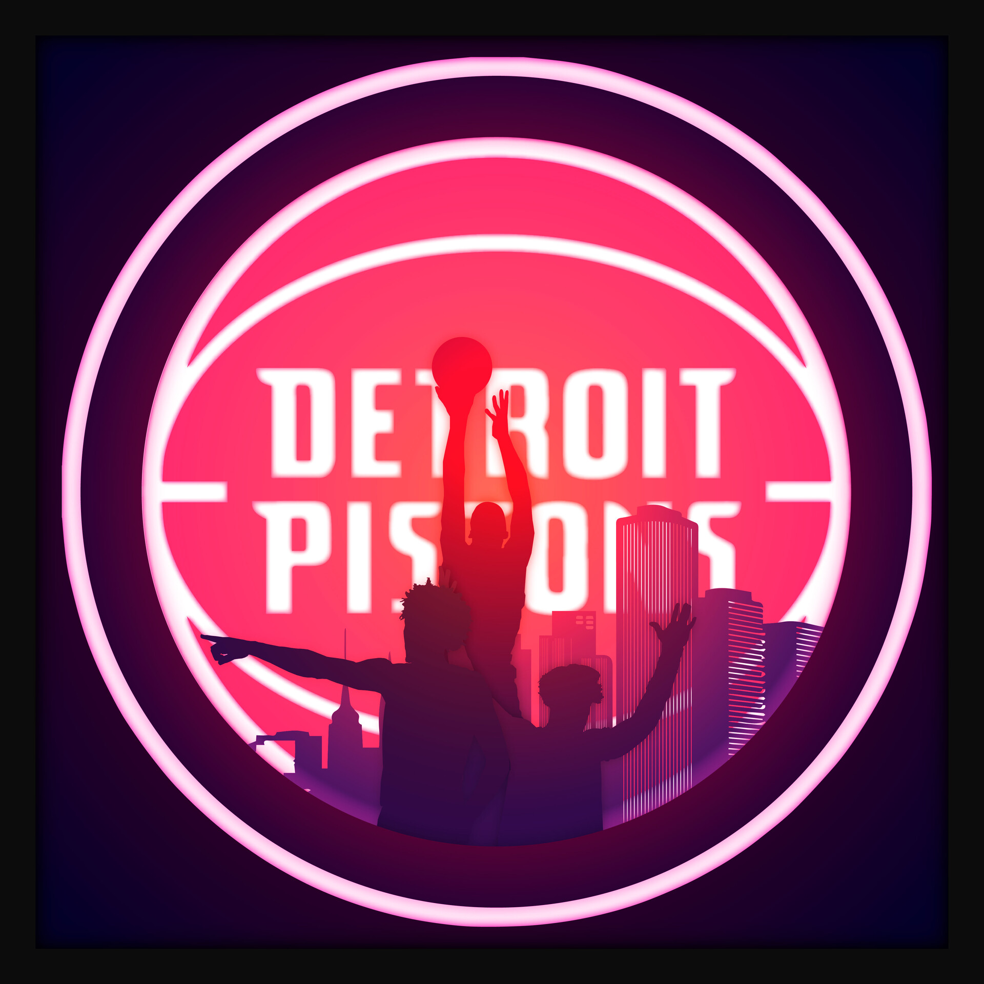 ArtStation - Detroit Pistons Lightbox