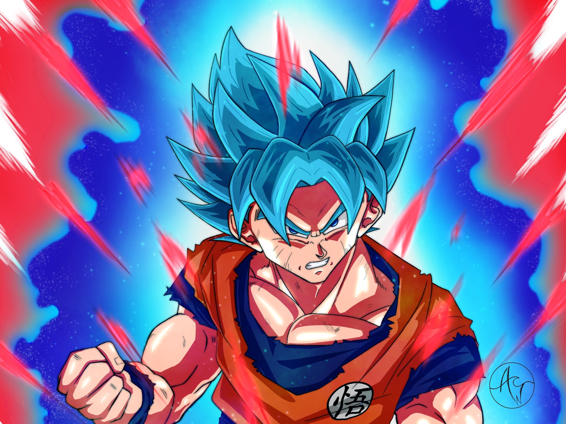 ArtStation - Goku Super Sayajin Blue - Digital Art