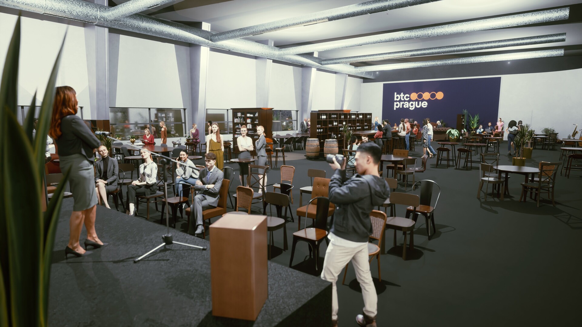 ArtStation - VIP lounge visualization for Bitcoin conference BTC PRAGUE 2023