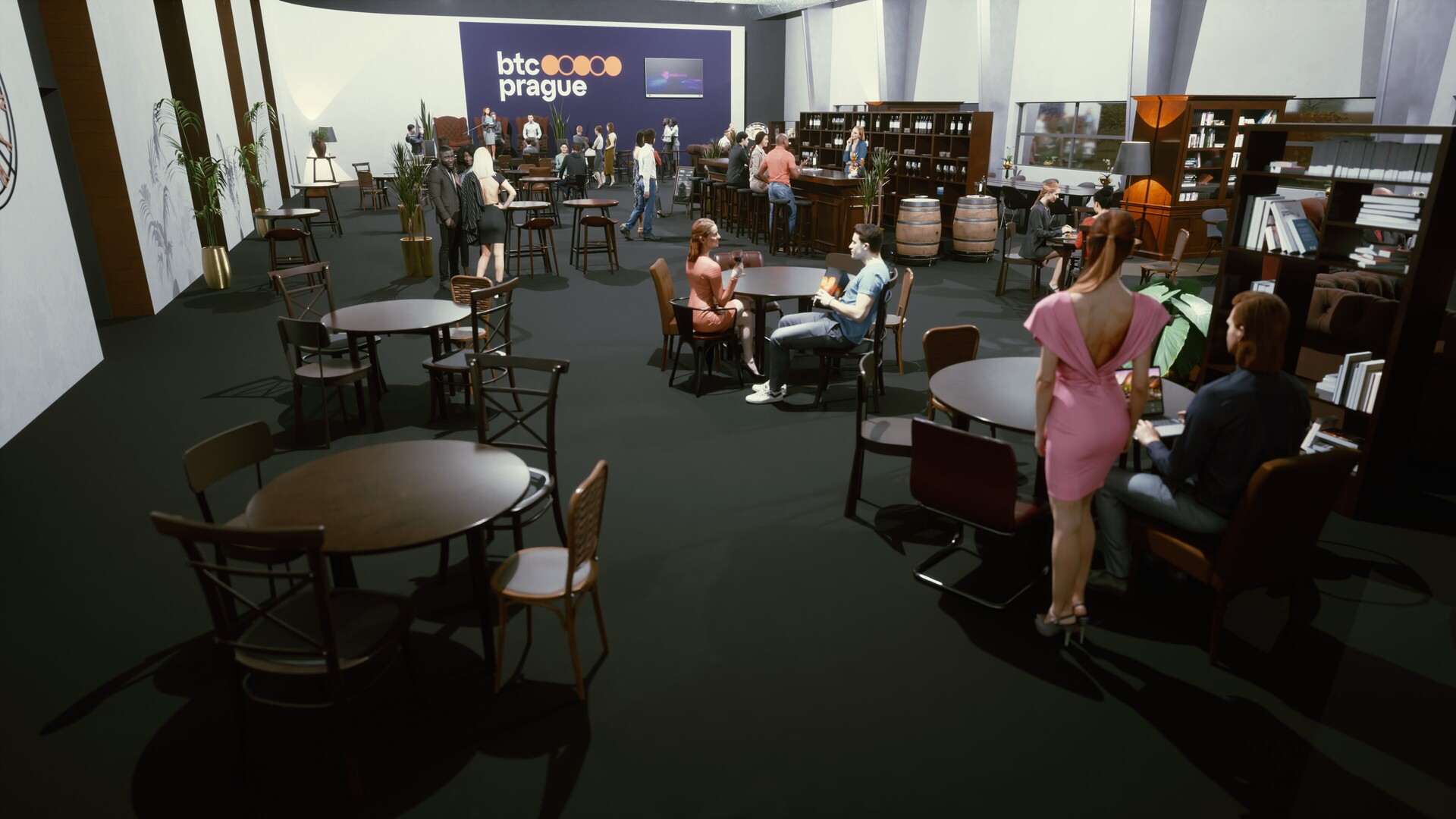 ArtStation - VIP lounge visualization for Bitcoin conference BTC PRAGUE 2023