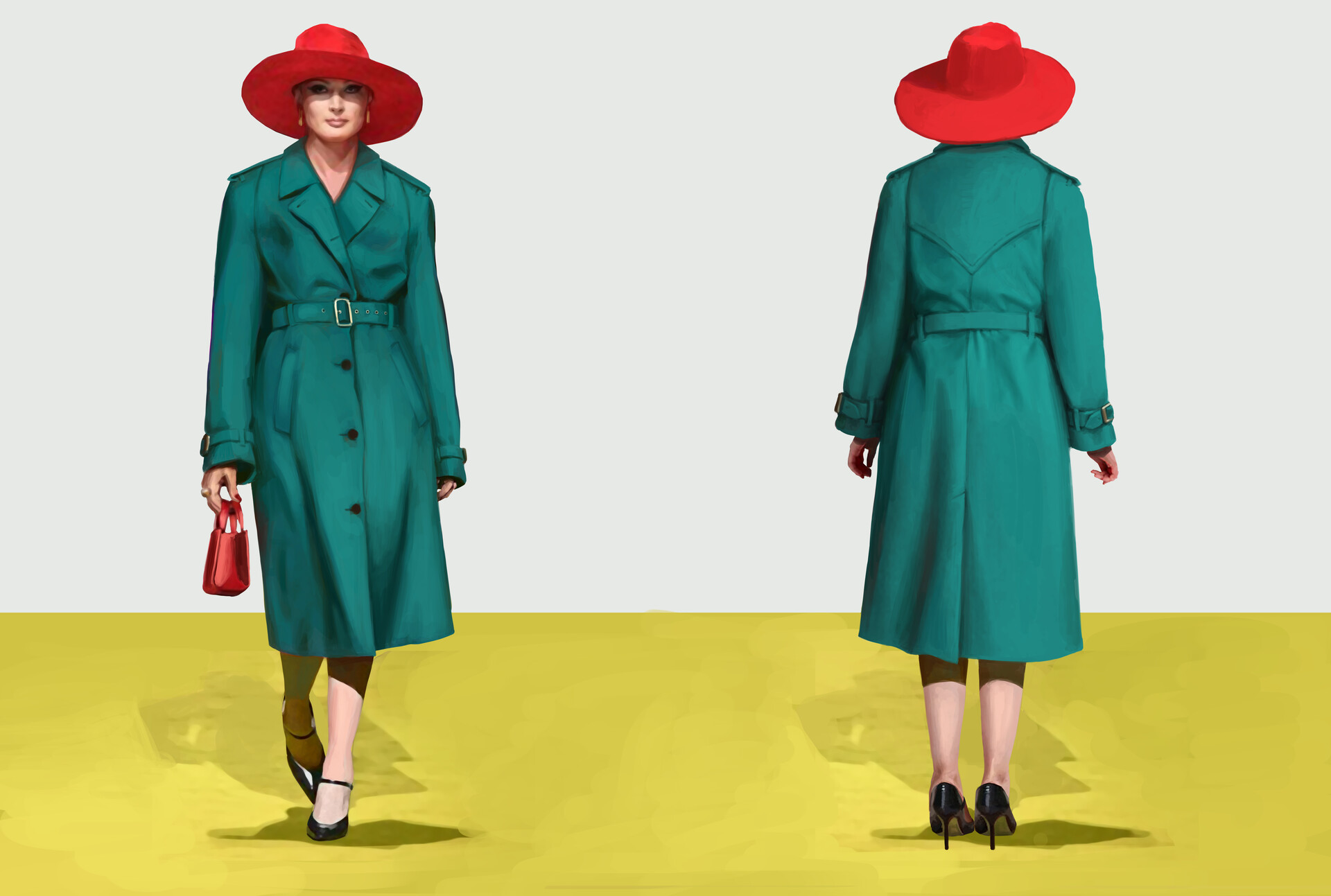 ArtStation Raincoat design for the collection