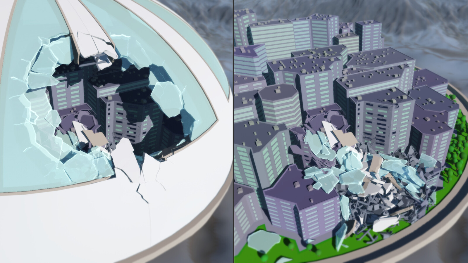 Shots from the animation 