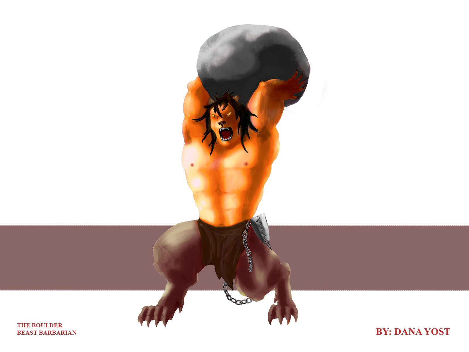 Character concept: The Boulder, human-beast hybrid barbarian
