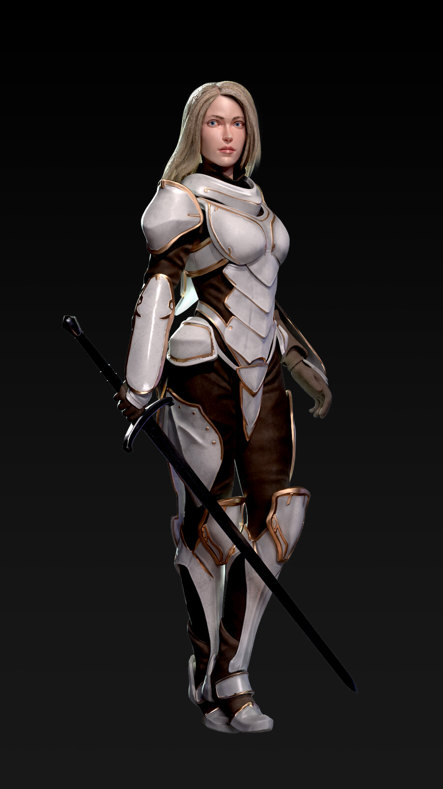 Female Knight Game Character