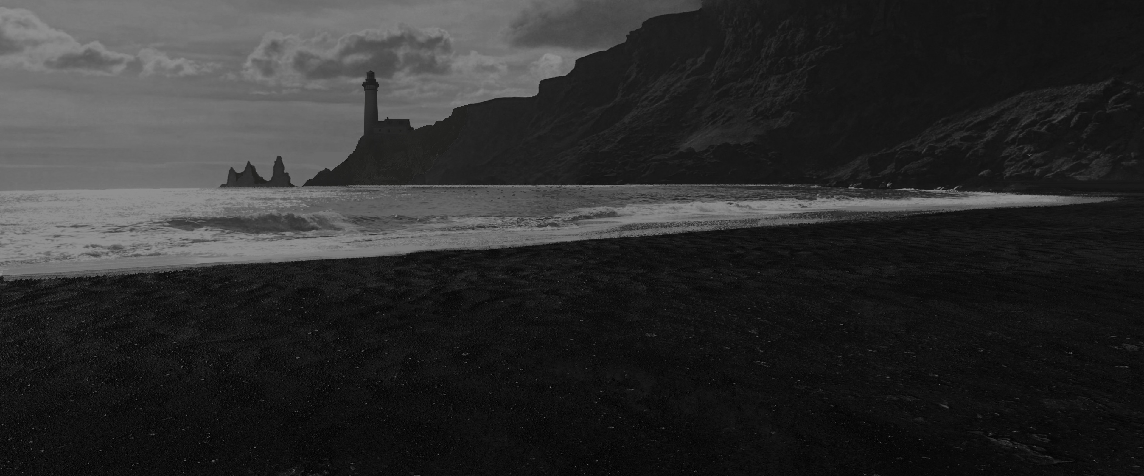 Matte painting #1 - The foreground and lighthouse are 3D. Rest is photobashed