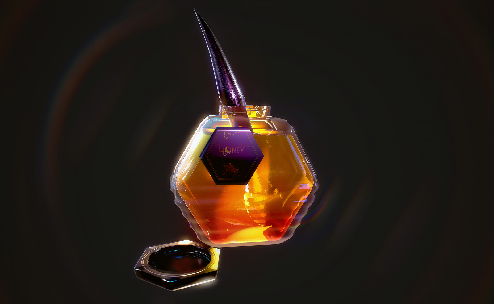 Henrion amelia design honey jar
