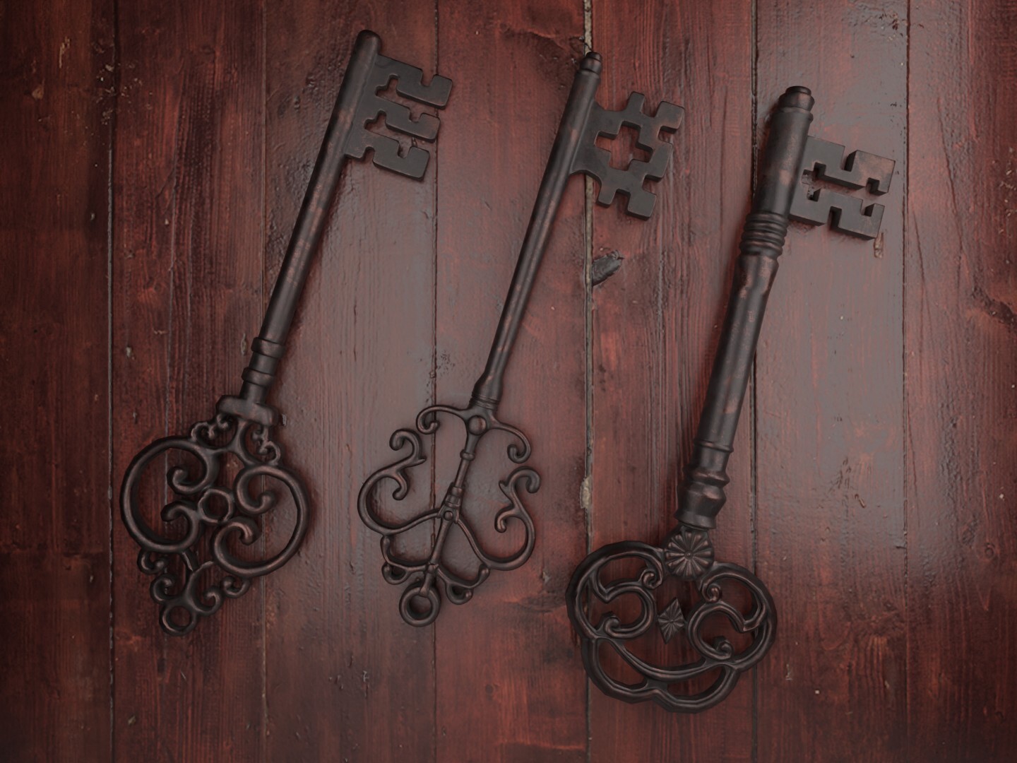 ArtStation Rare skeletal keys made of copper