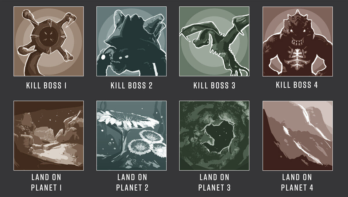 Sample of some of the Steam Achievements I illustrated