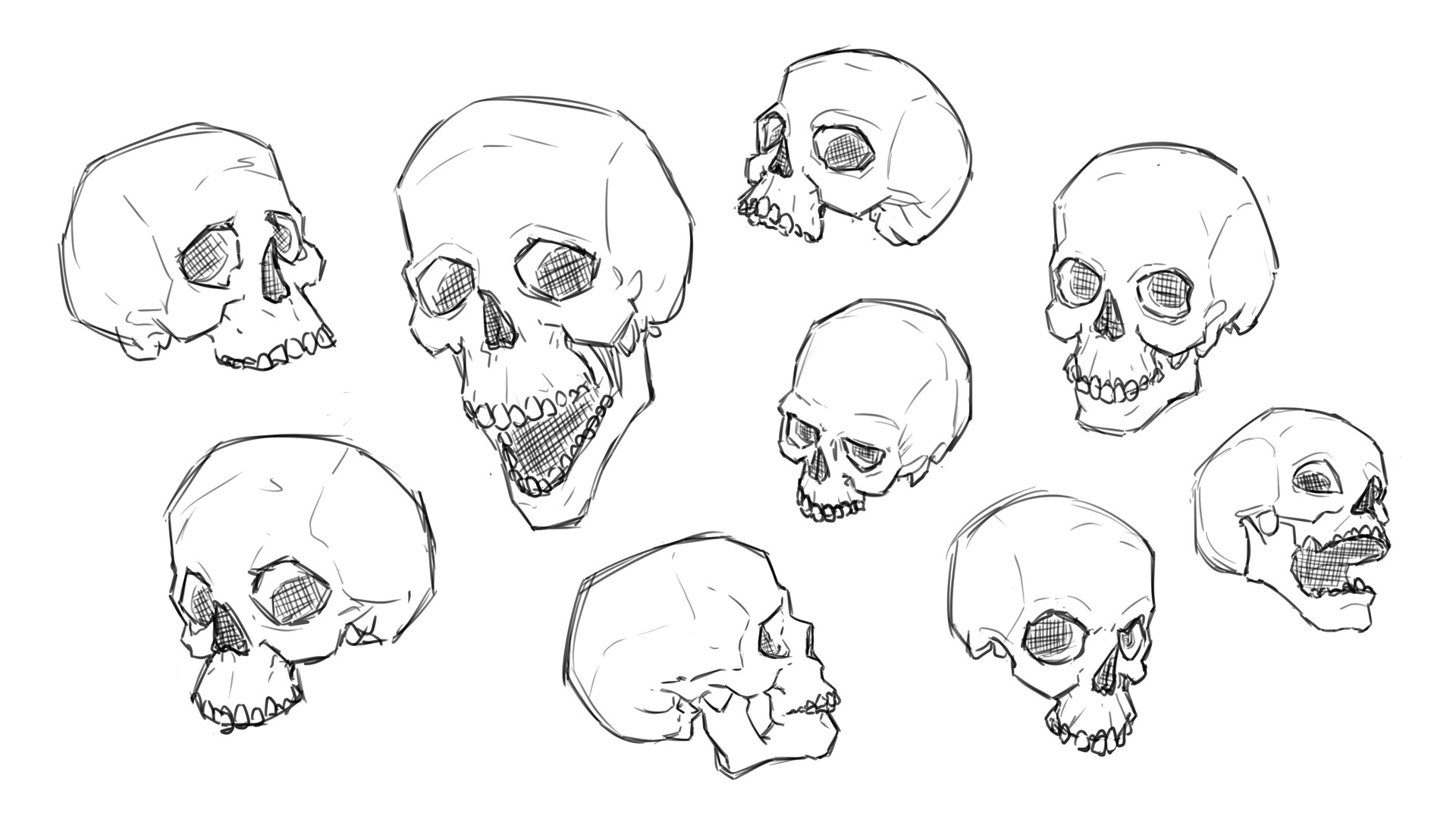 ArtStation - Stylized Skull Studies