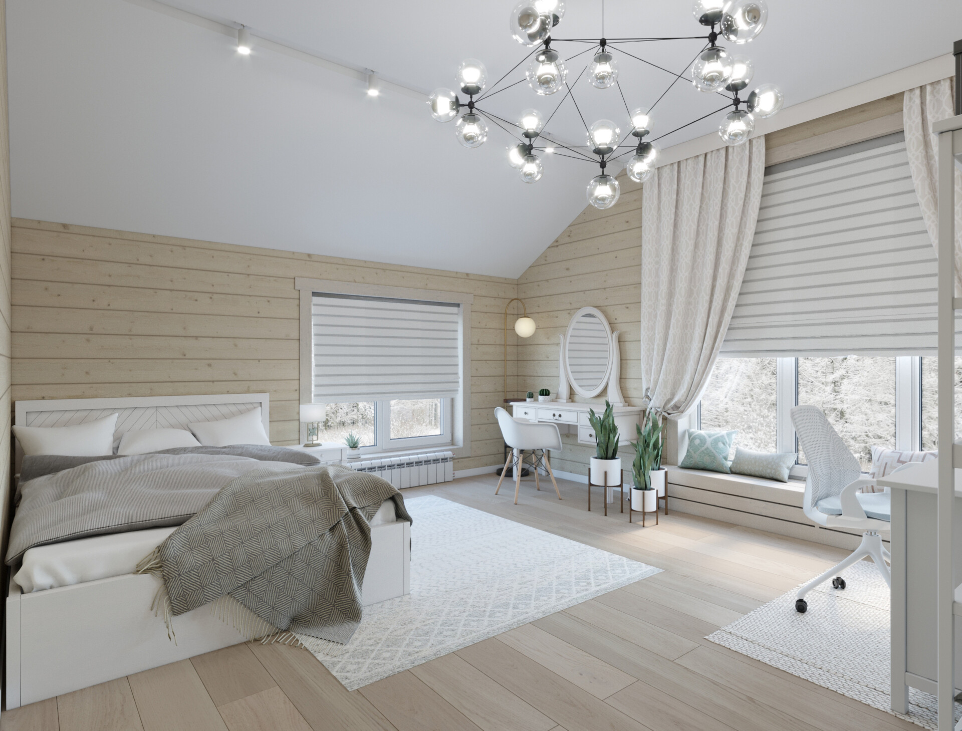 ArtStation - 3D Визуализация Спальни + панорама помещения 360