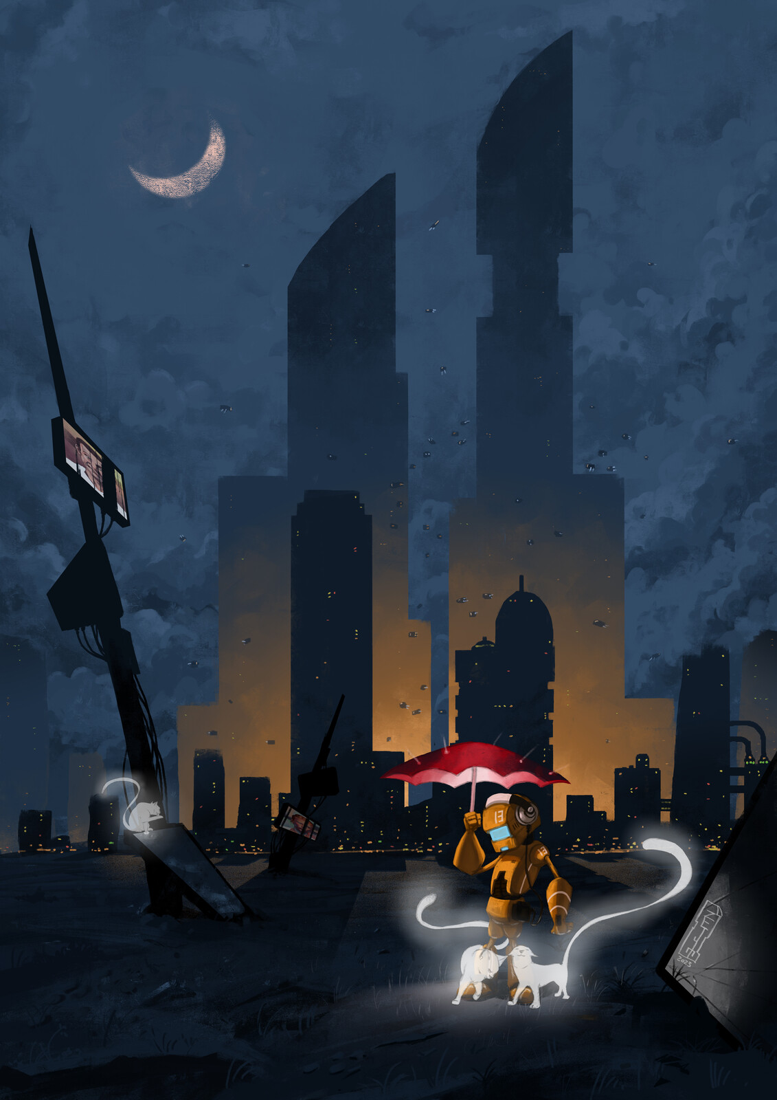 13 robot escape city
