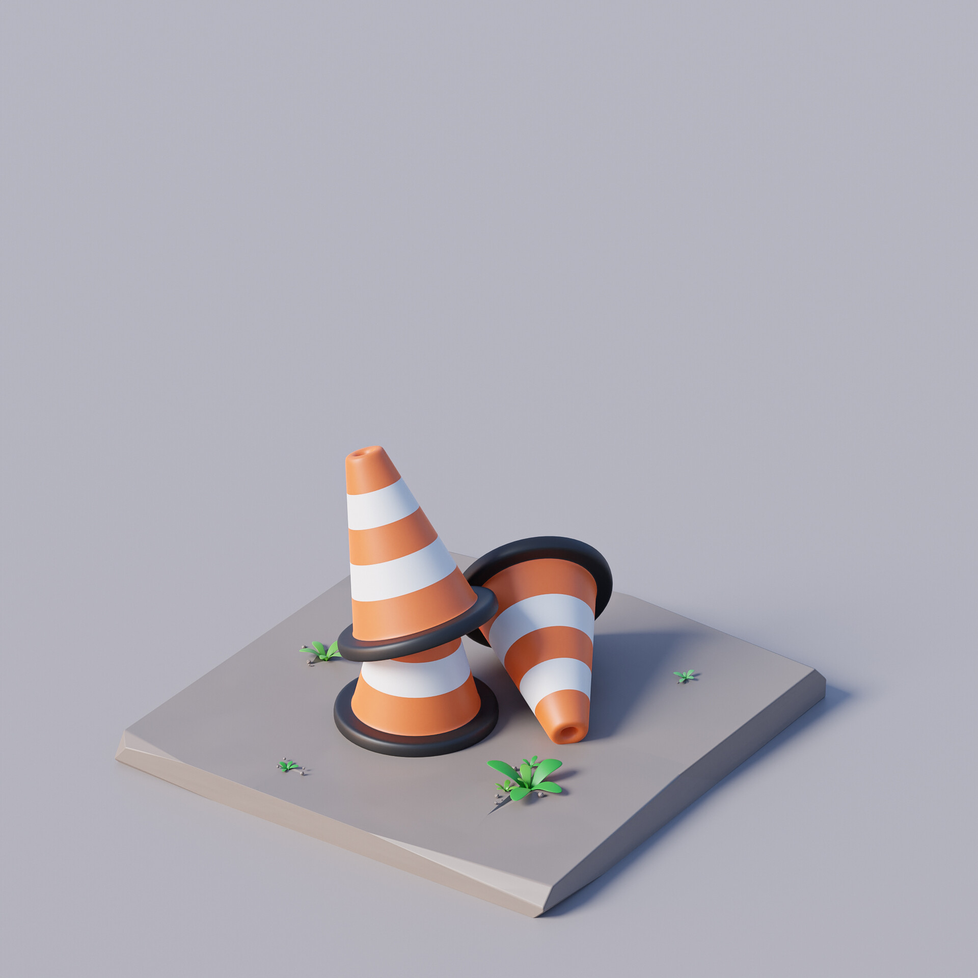 ArtStation Traffic Cone Stylized Asset