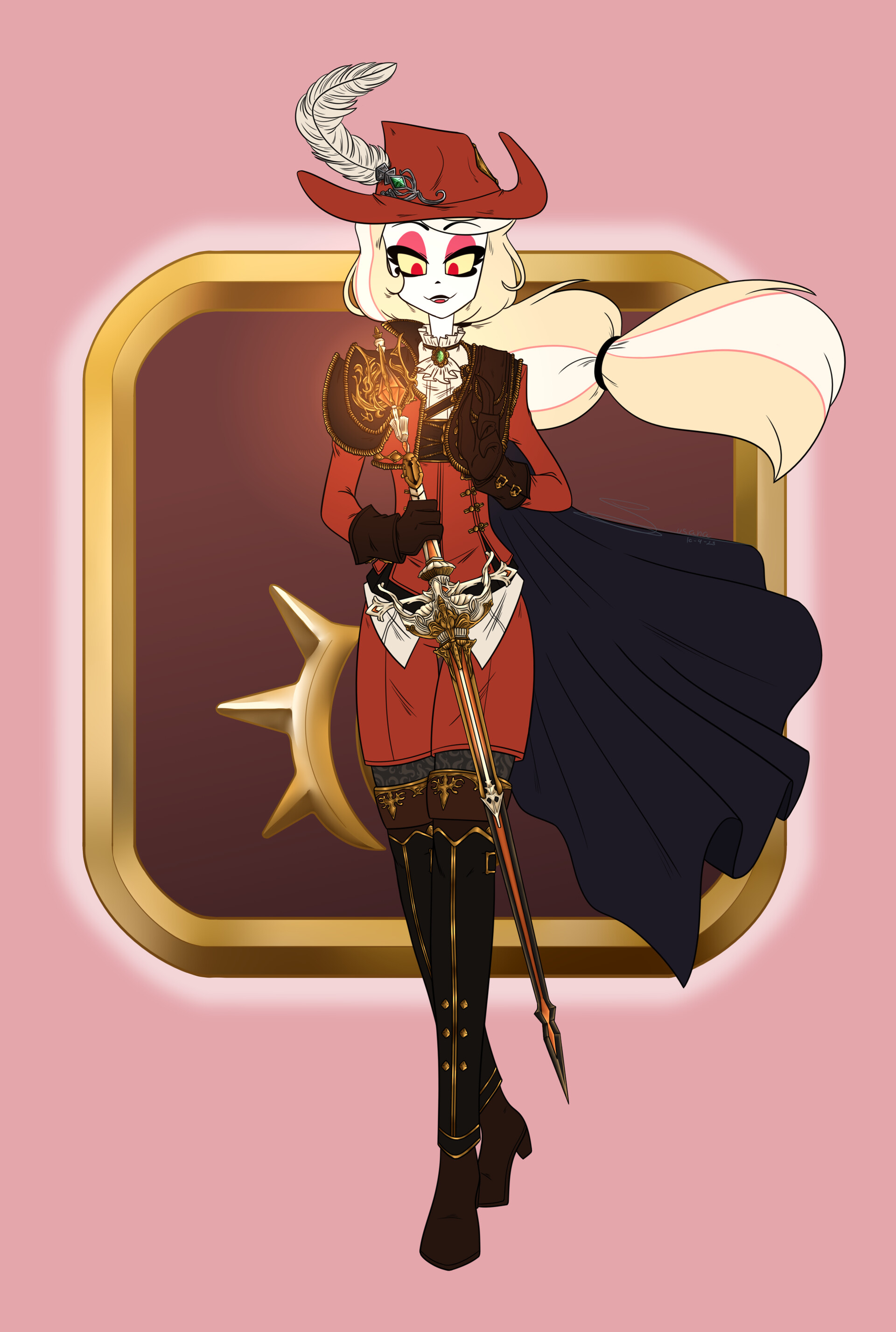 Tejedora713 - Commission - Red Mage Charlie Morningstar