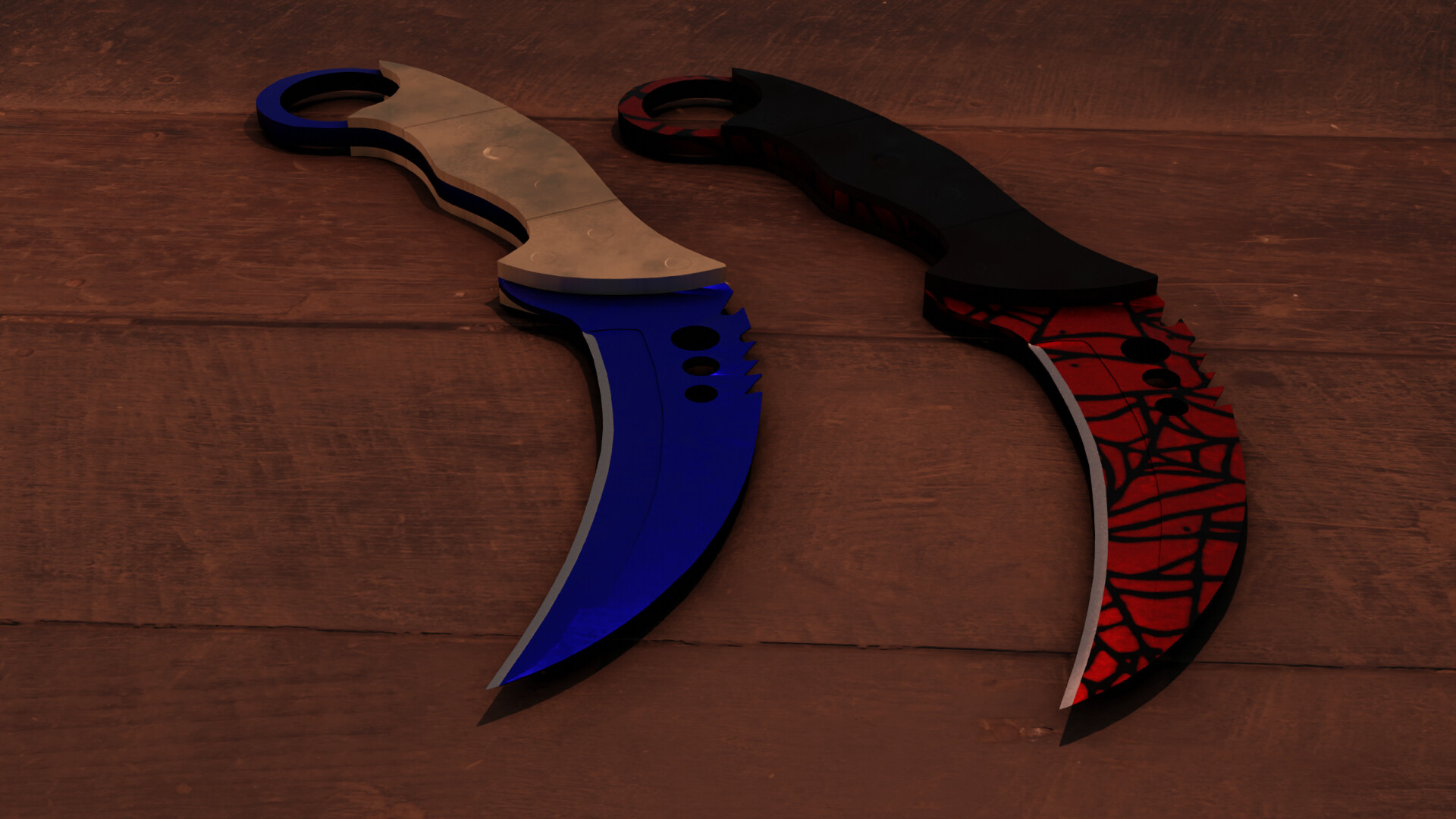 ArtStation Talon Knife Doppler Sapphire and Crimson 