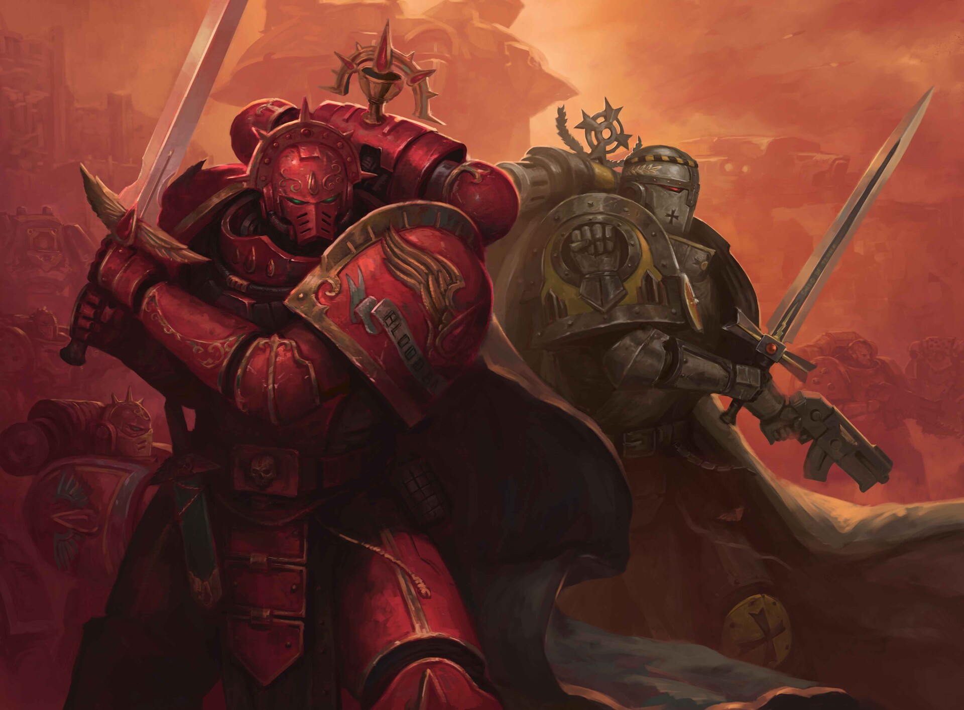 ArtStation The defenders of Terra. HH Blood angel and Imperial fists
