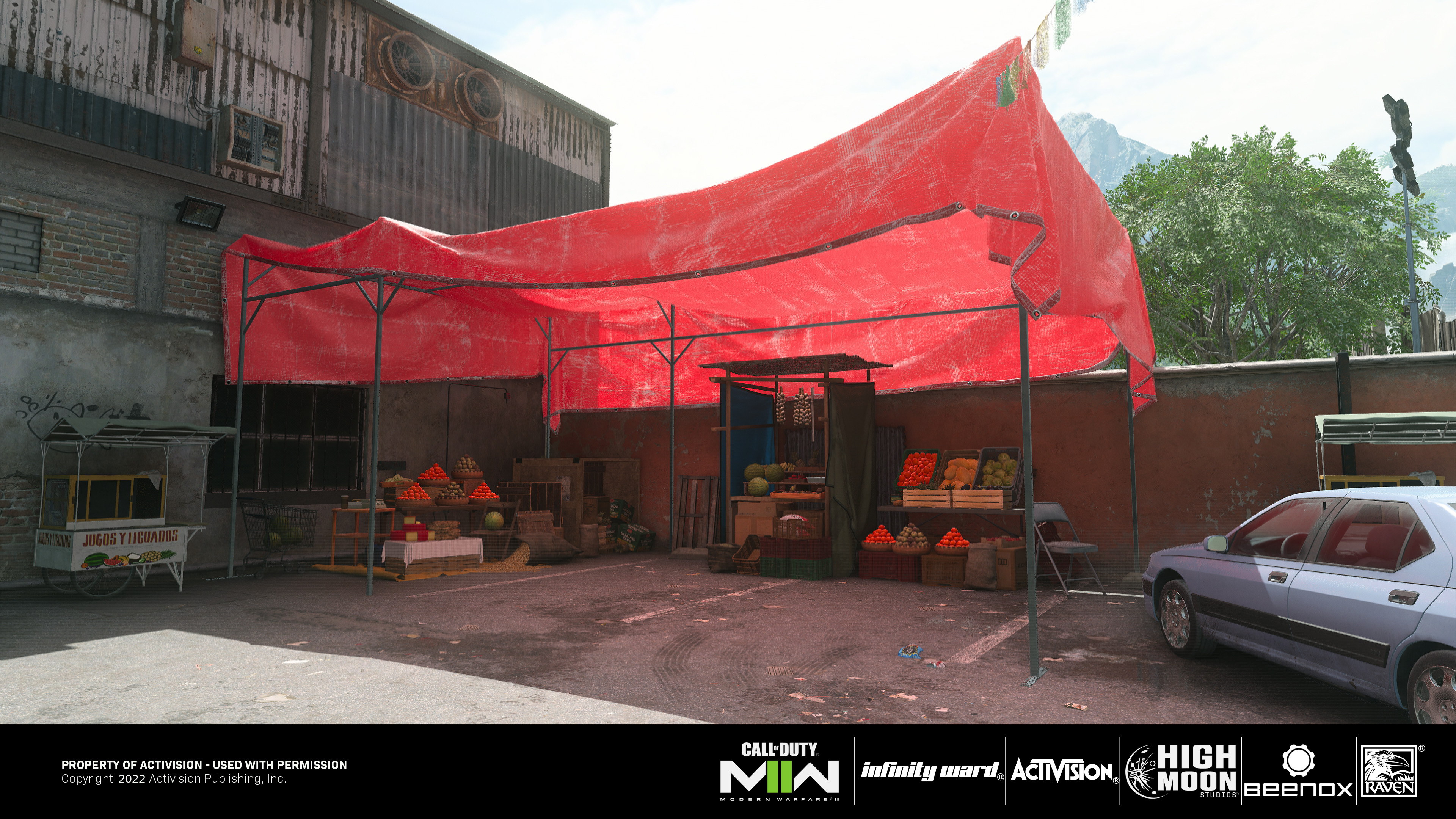 Set dressing the corner market zone