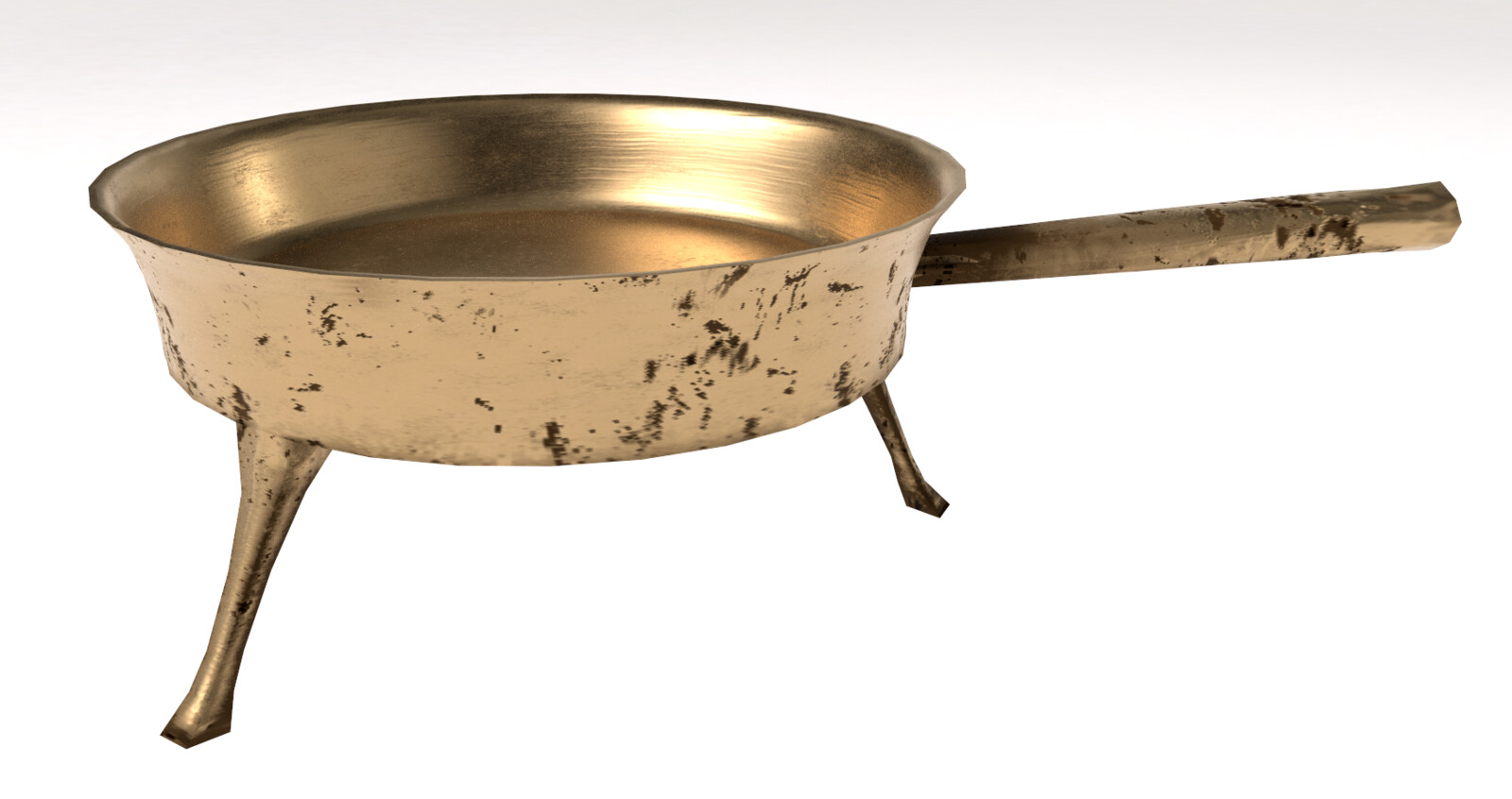 Model of a bronze skillet, 16th century, used for cooking over coals.