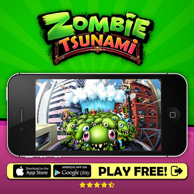 ArtStation - Zombie Tsunami Facebook mini games