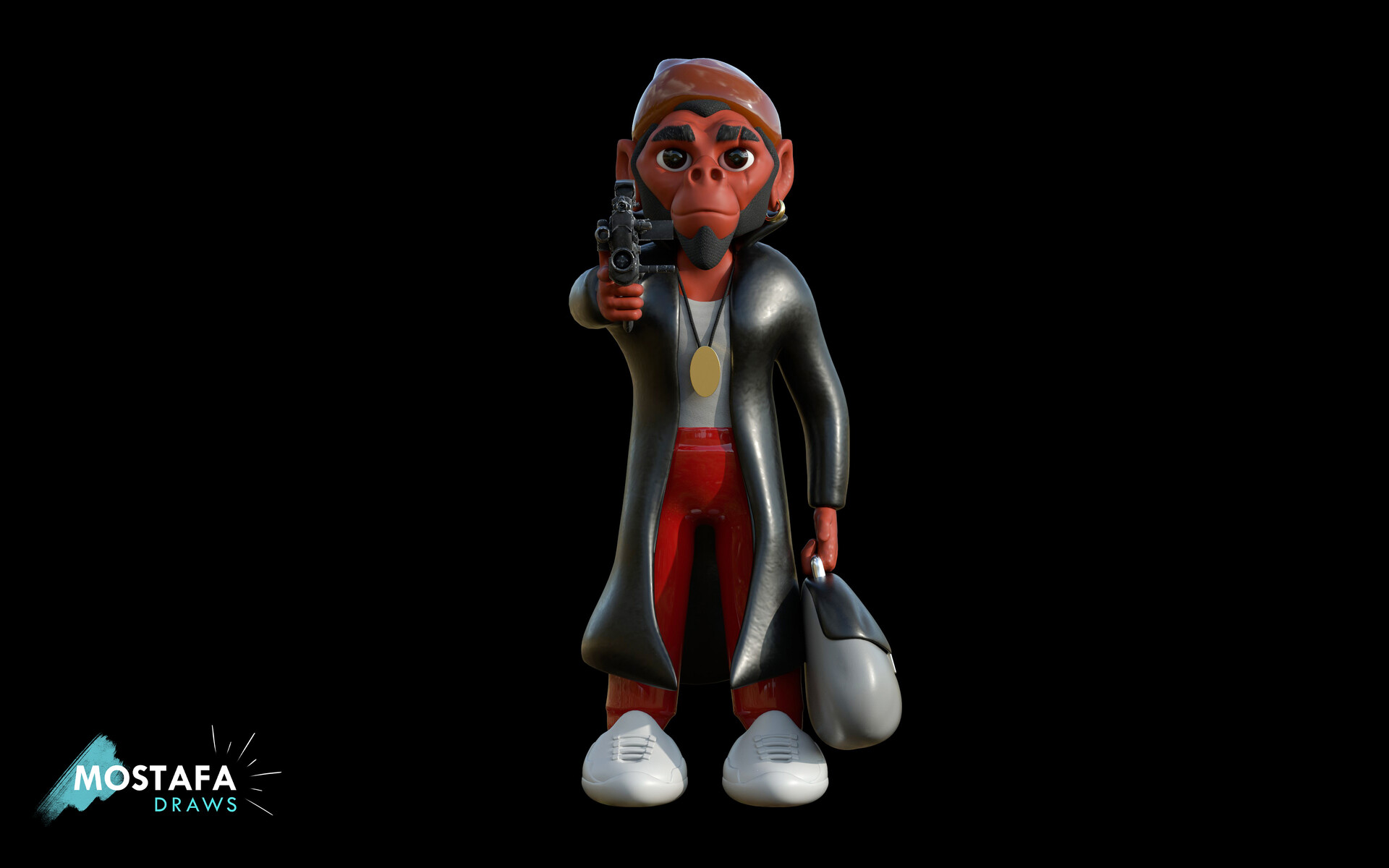 ArtStation "Scarface" a gangster monkey.