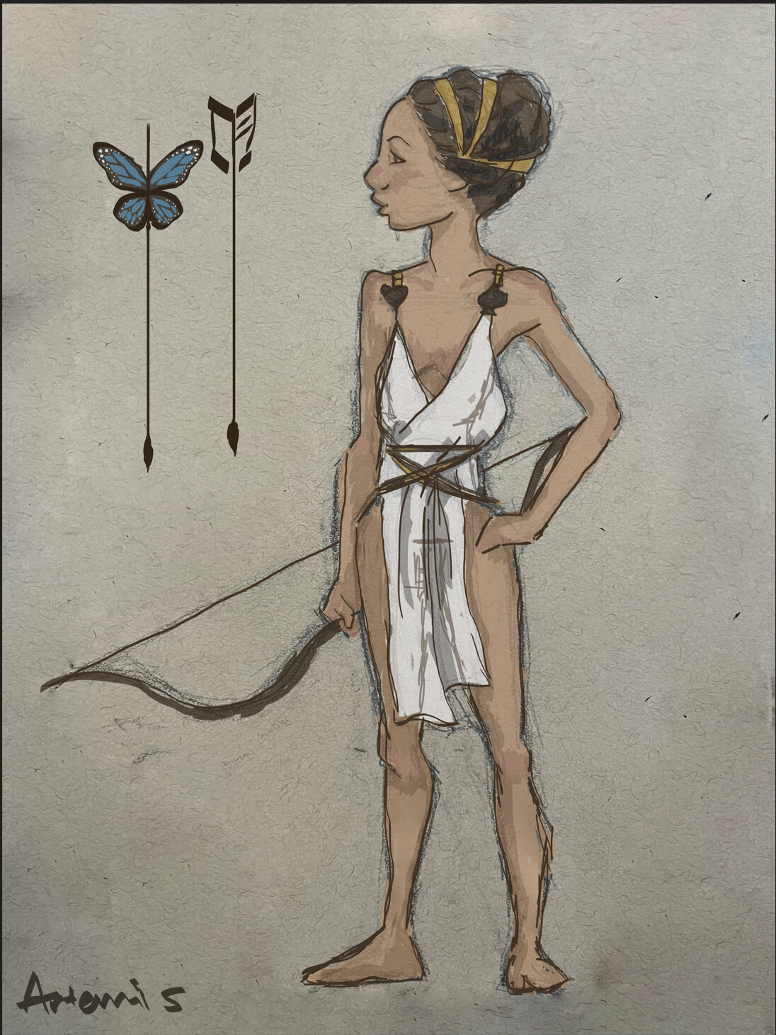 Goddess Artemis Drawing