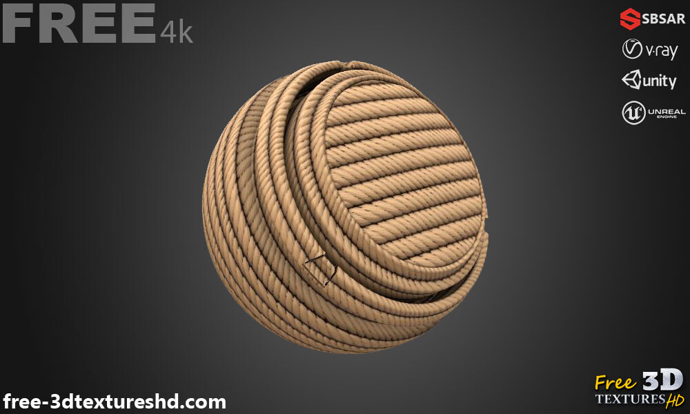 PBR Textures Free Download - Rope Fabric Material PBR Texture Free ...