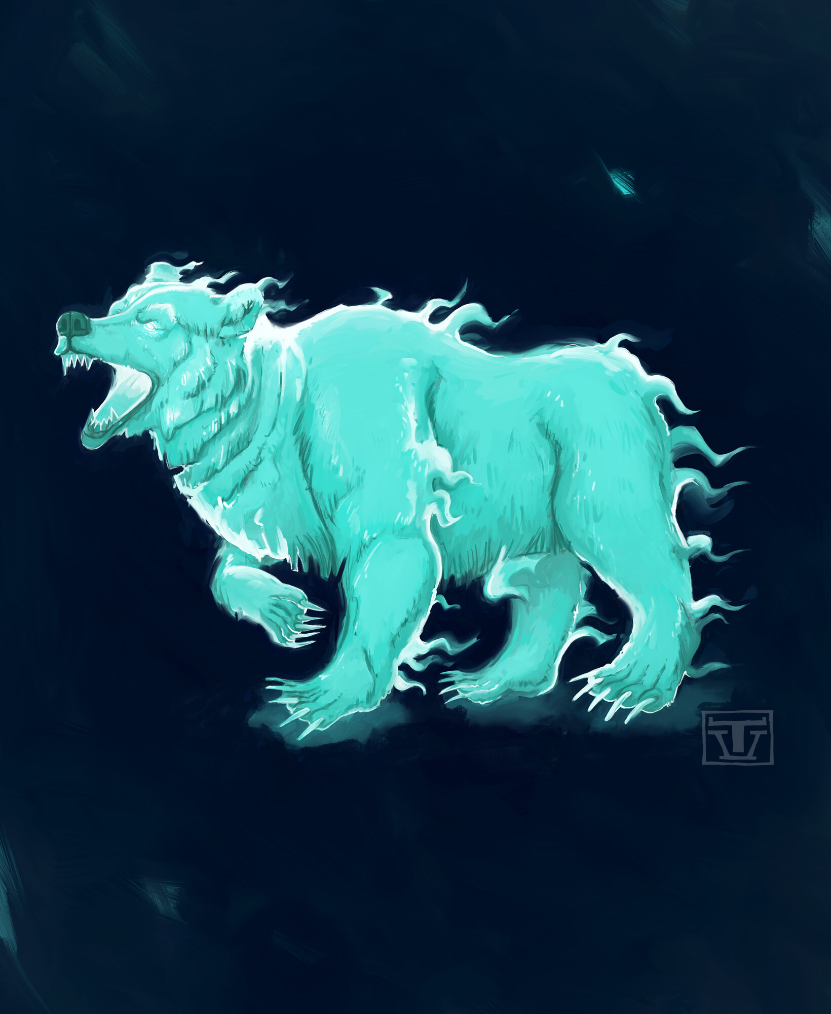 ArtStation - The Tiny bear And The Wolf_2