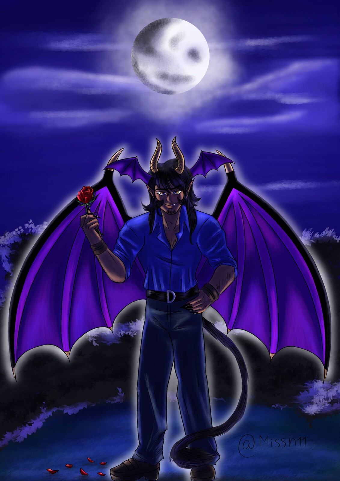 Moonlight Human!Amon Commission for Kaiju-ODanny19