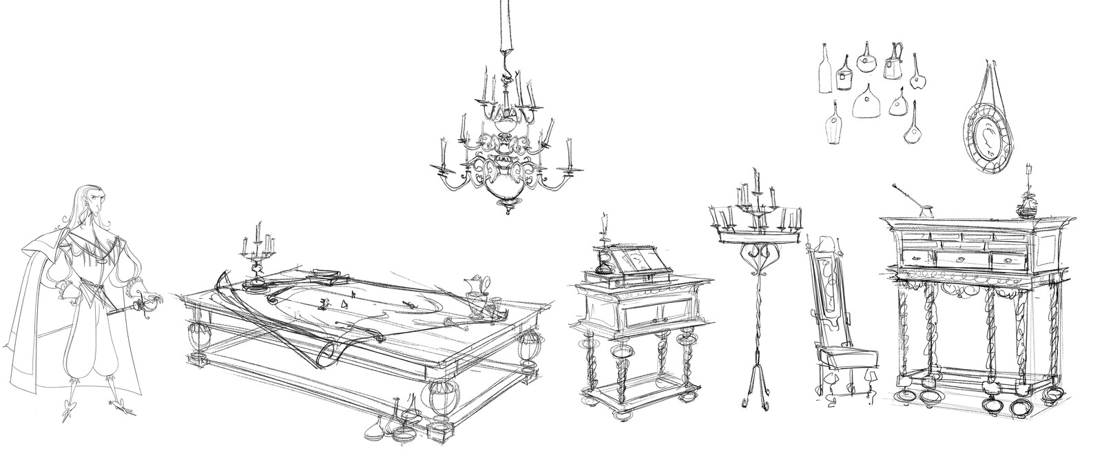 Alva's study - props &amp; furniture