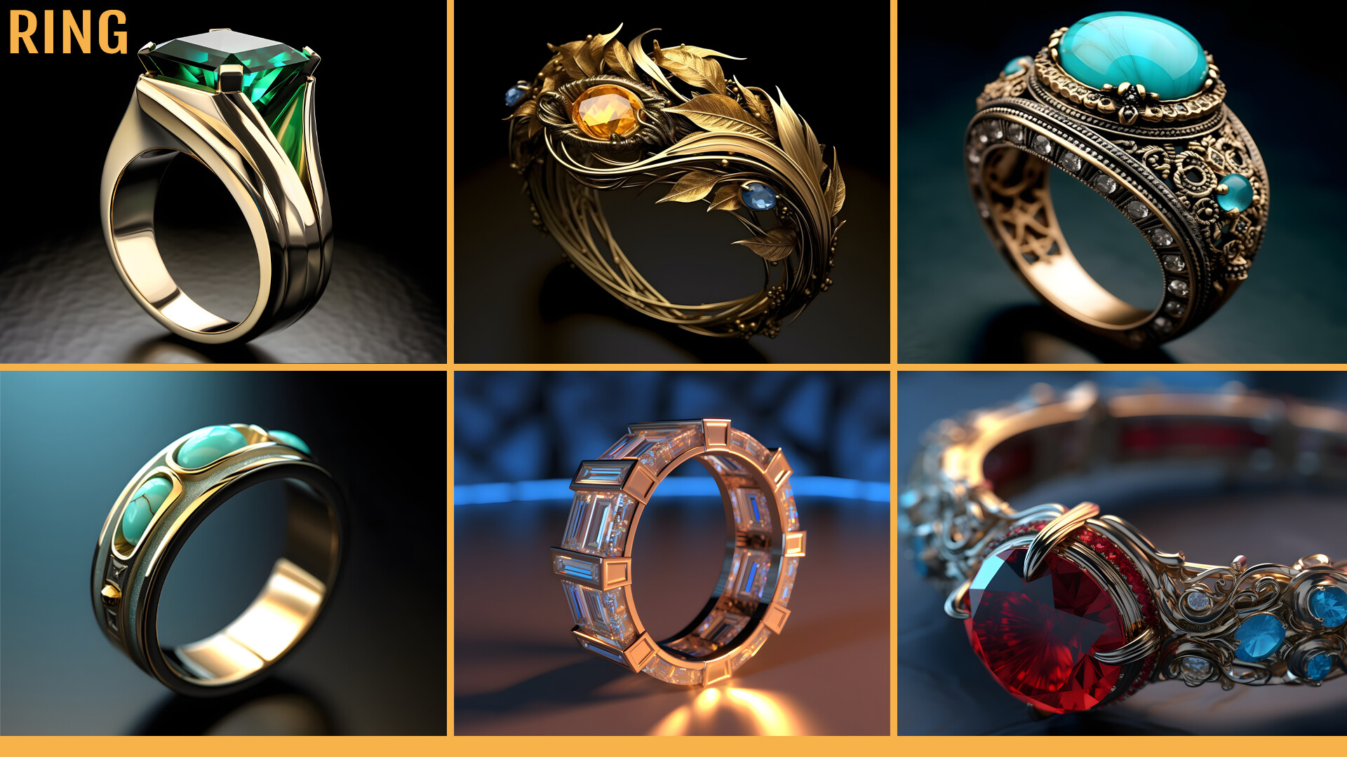 ArtStation 1000+ Jewellery Design Concept pack in Categories