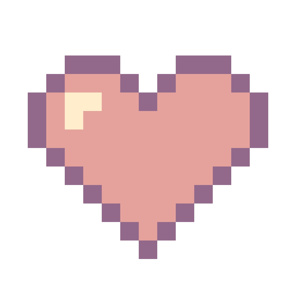 ArtStation - cute pixel hearts
