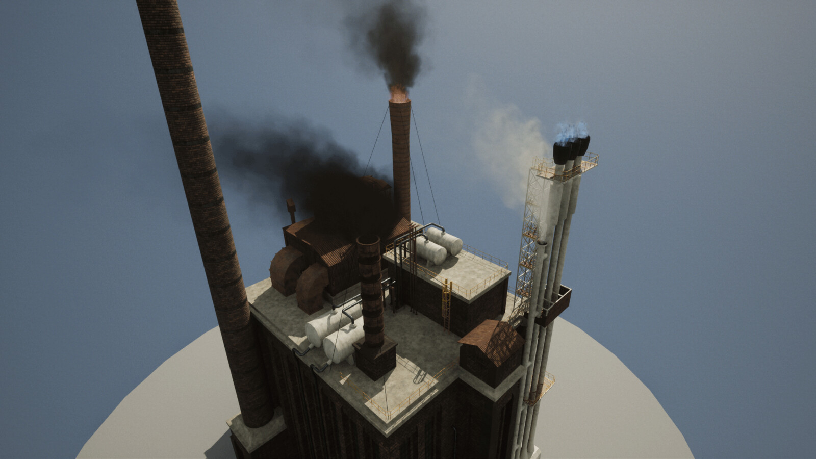 Various fuels being used, including coal &amp; blast furnace gas.