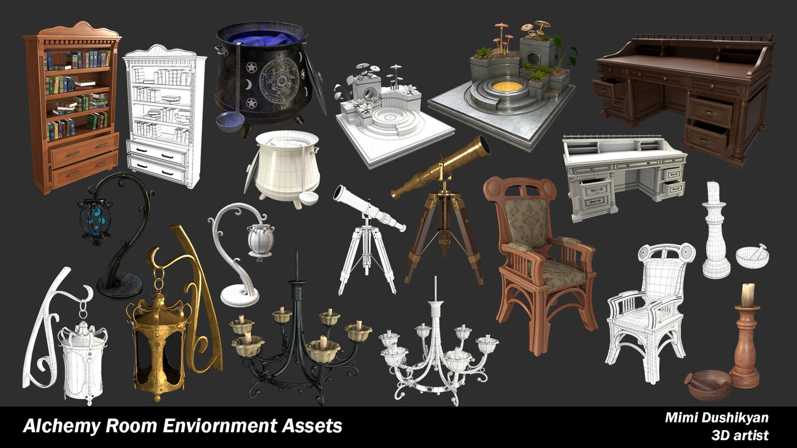 Individual Hard Surface Models + Foliage