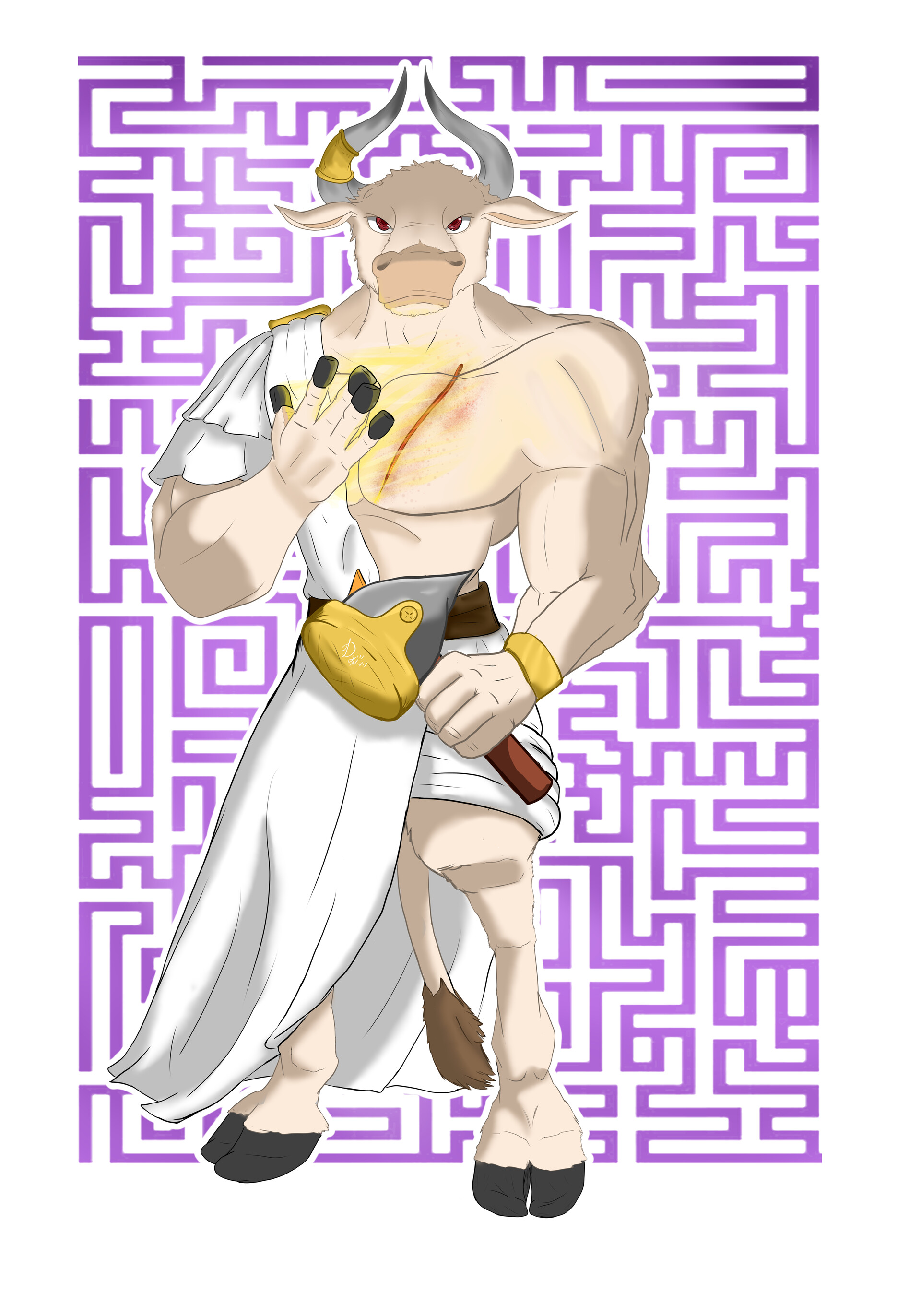 ArtStation RPG Character Minotaur Cleric