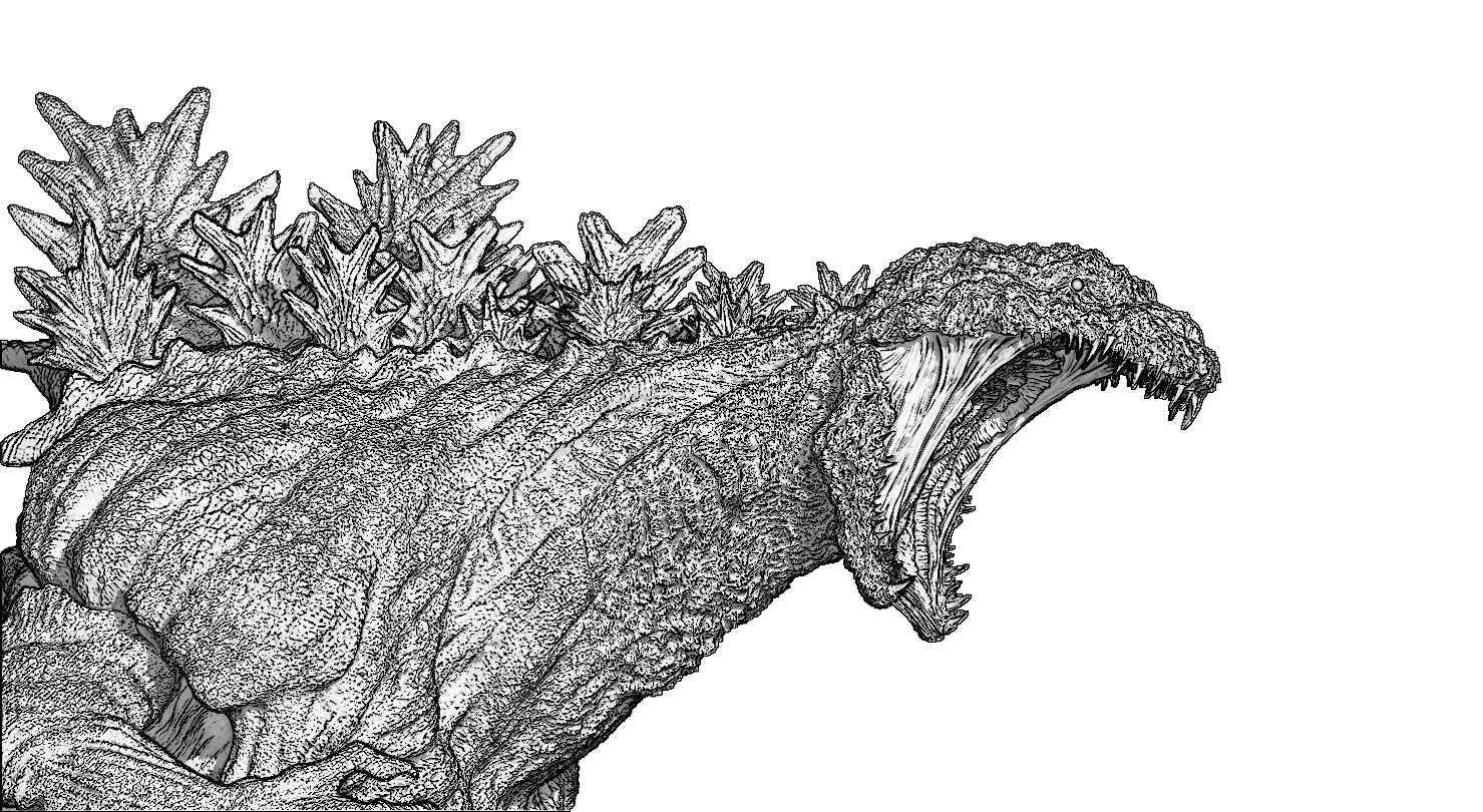 Heres a Shin Godzilla sketch I did a few years ago Still havent decided  how I want to color it   rGODZILLA