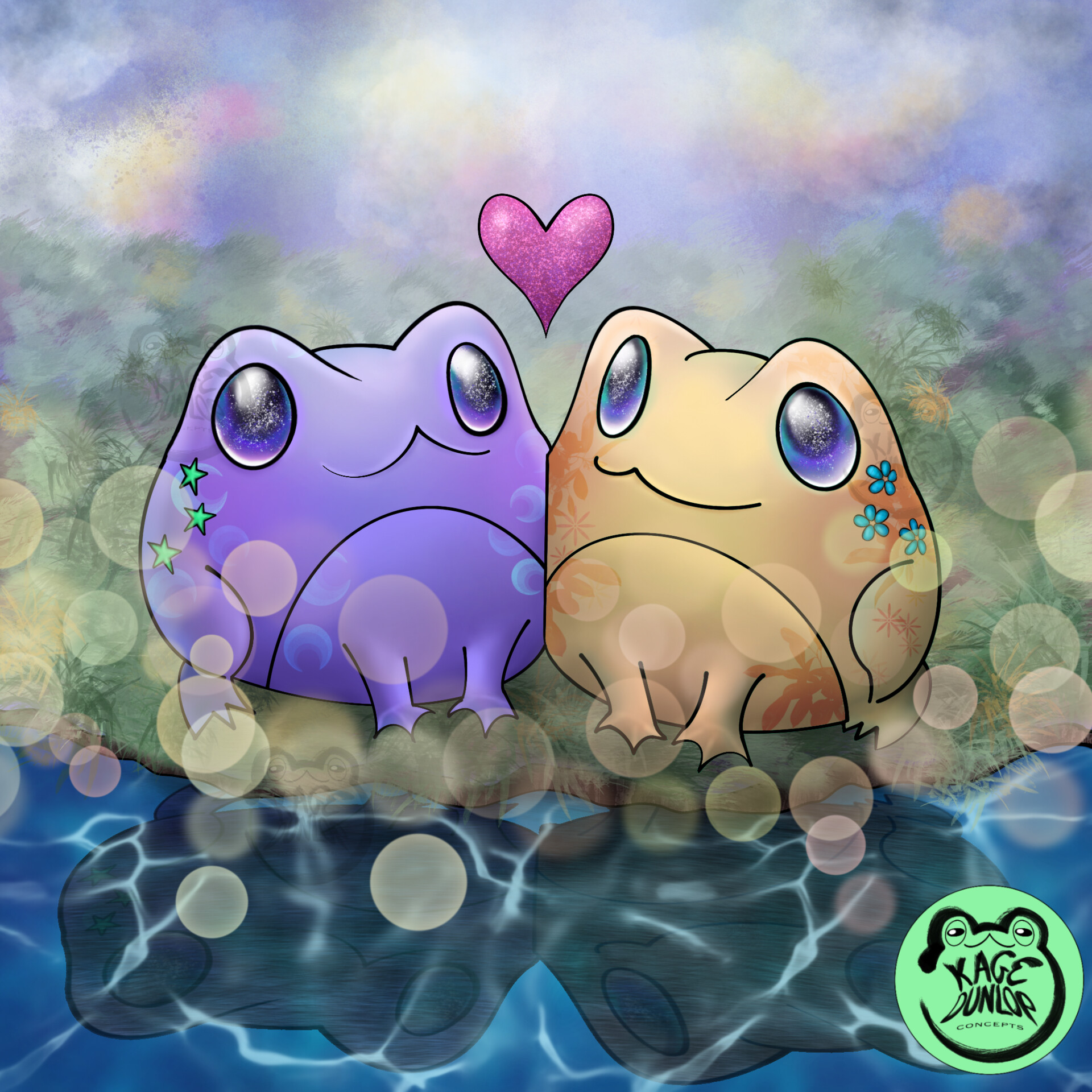 ArtStation Two Frogs In Love