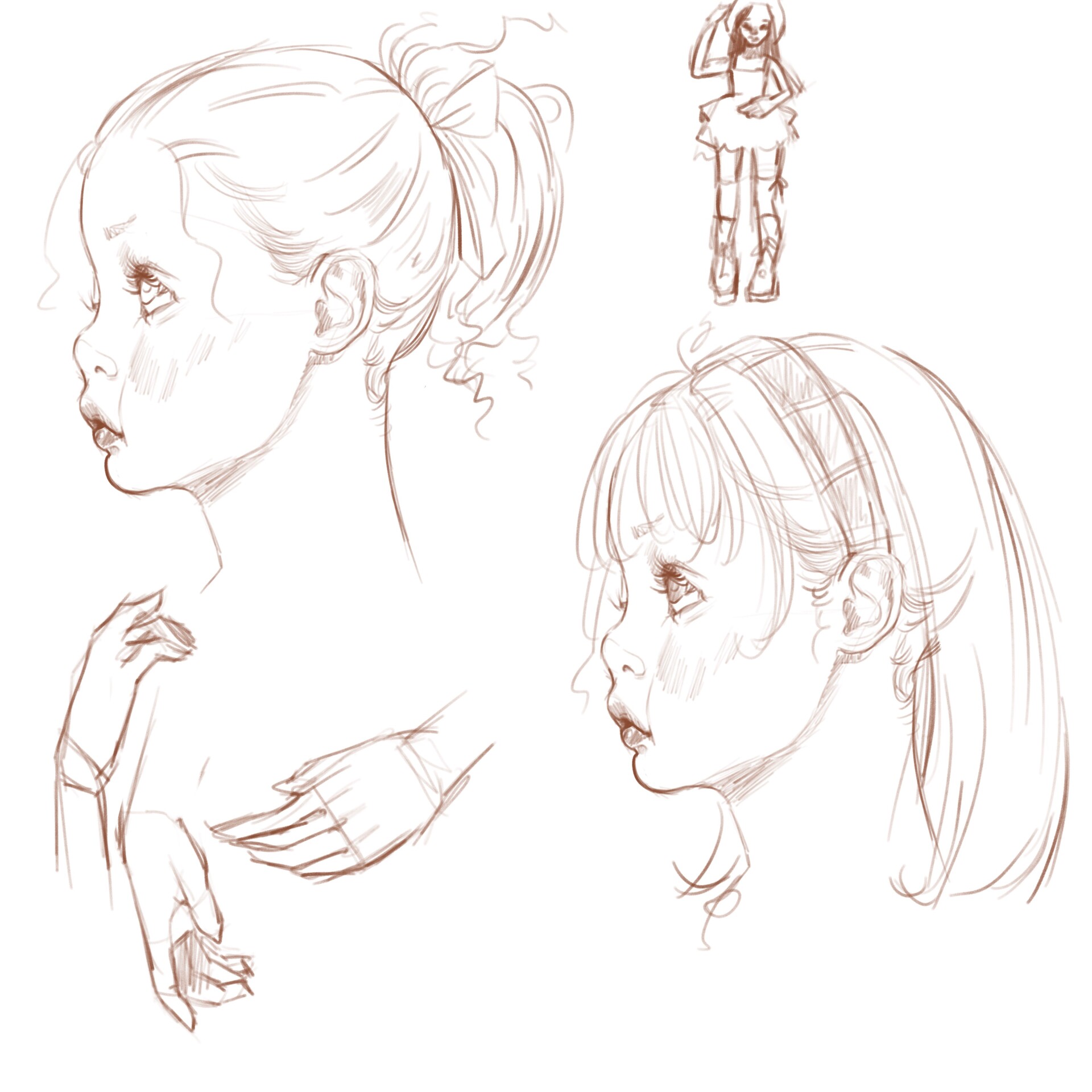 Artstation side profile anatomy study 27 5 2023