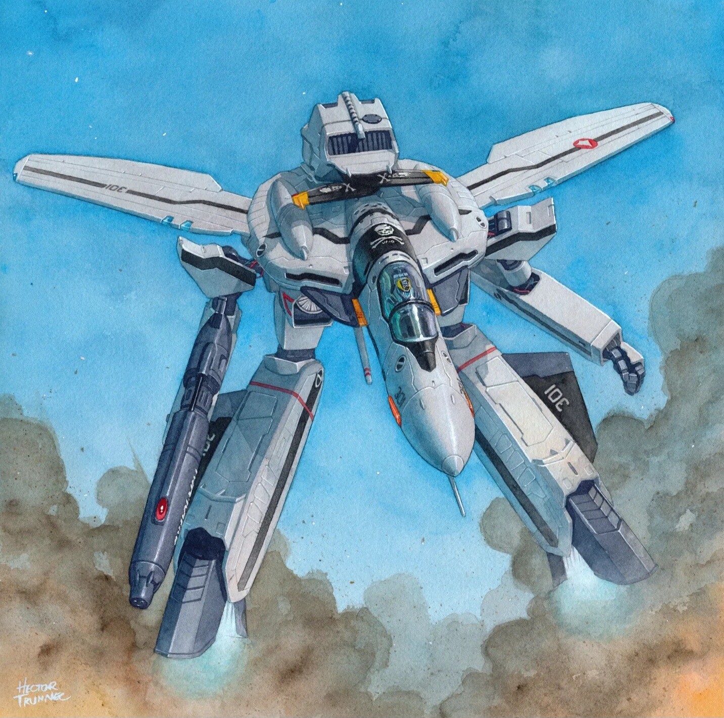 Aerial Gundam, an art print by Hector Trunnec - INPRNT