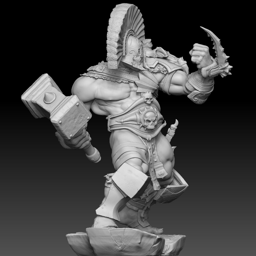 Mauro Gnani - Imperial Roman Orc - 3D Print - 75mm