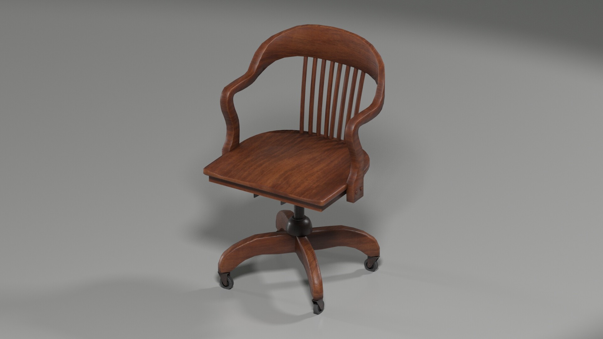 Vintage wood office discount chair