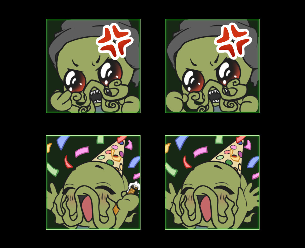 2 alt versions as well for angry and celebtrate emote.