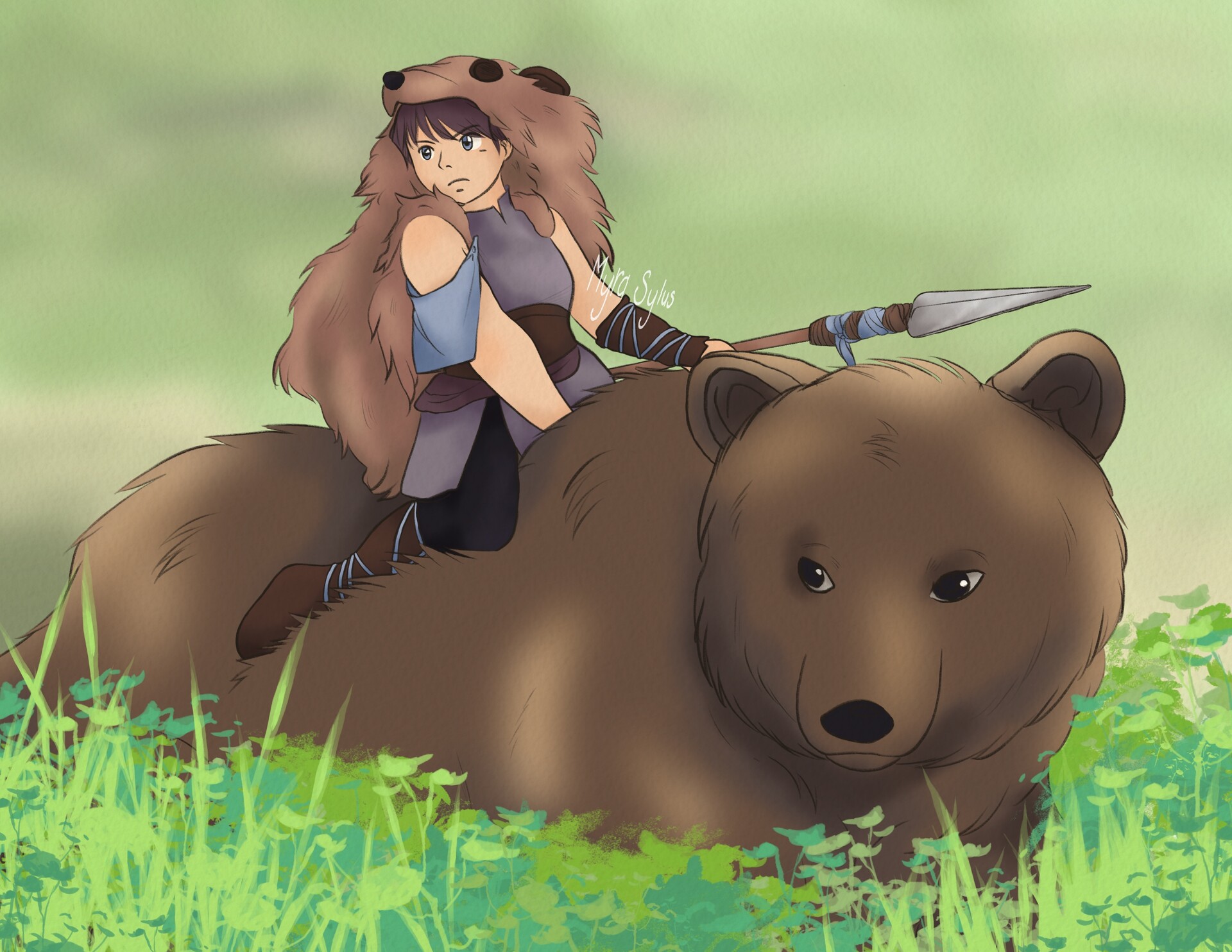 Renders Anime Chibi, woman bear illustration, png | PNGEgg