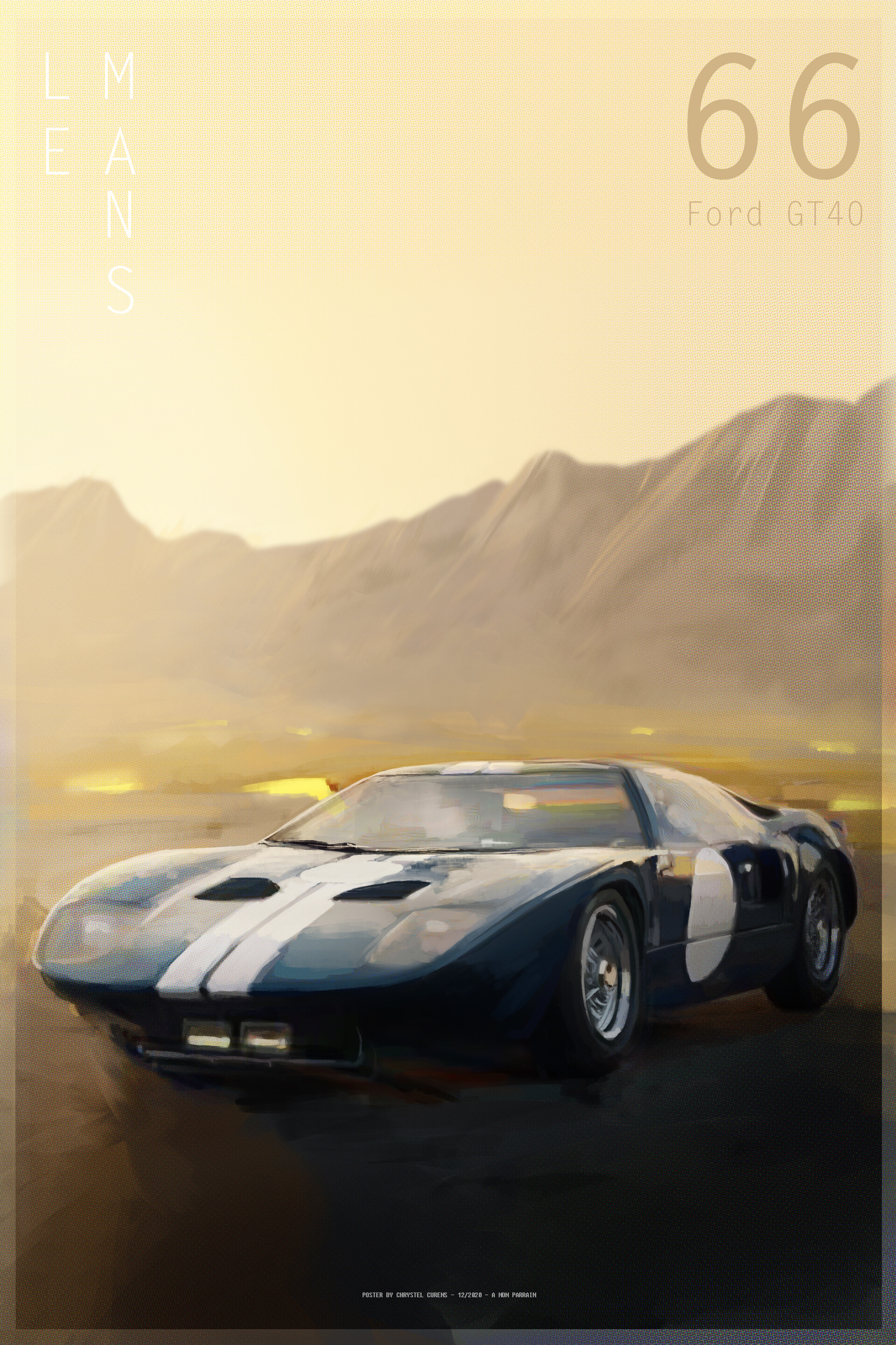 Jouet Ancien Ford GT 40 – Bandai Japan, Tôle, Années 60 – Occasion