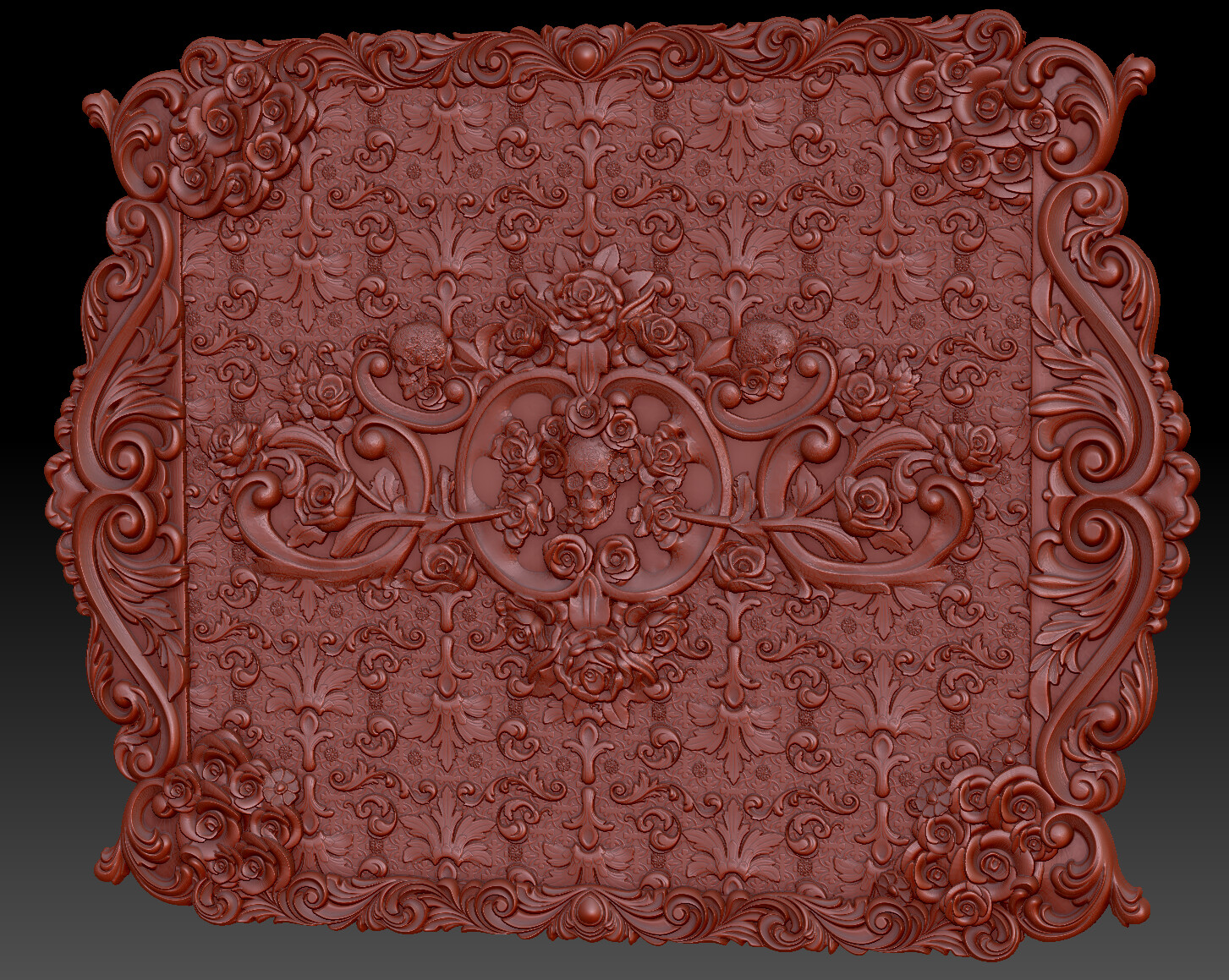 ArtStation - ZBrush pirate floral pattern
