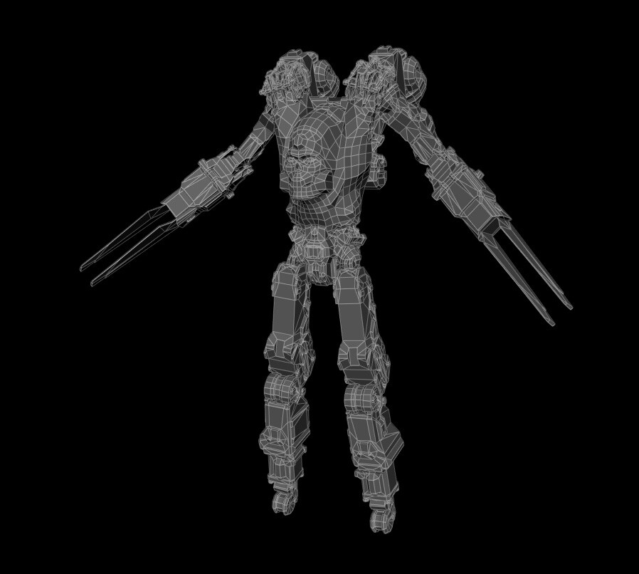 Low poly topology. A bit less than 24K triangle.
