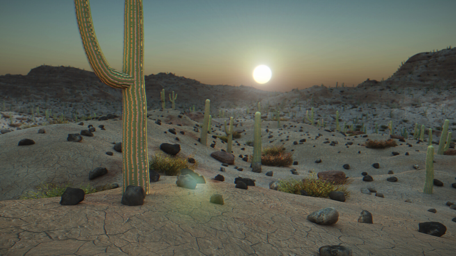 Desert inspired by Red Dead Redemption. Created in Vue.