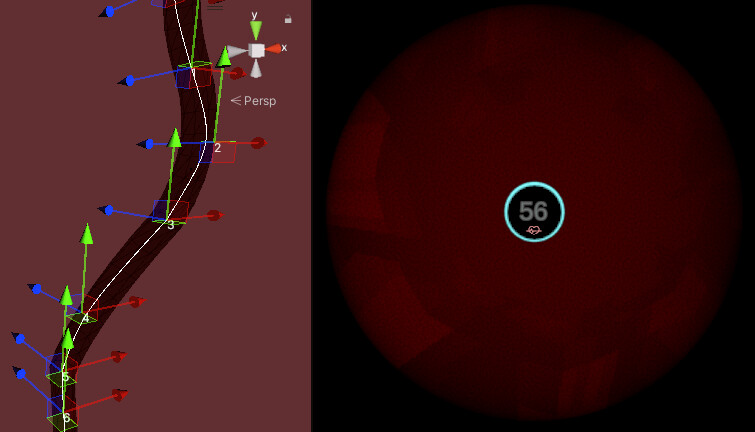 Variant 2: The spline system can generate first-person levels that the player is forced forward through,  while enemies move in an oncoming fashion.