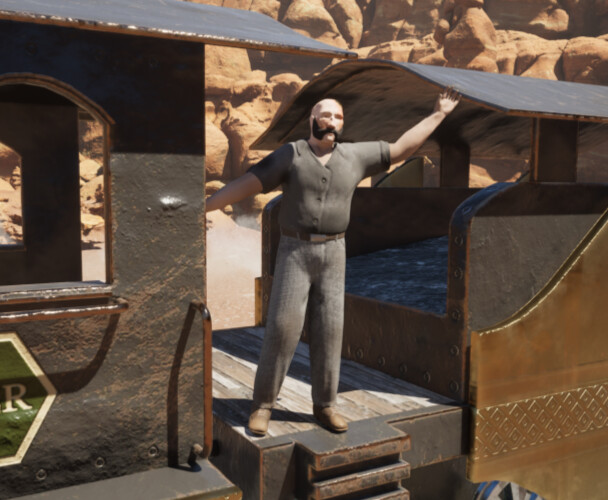 ArtStation Character Model Train Conductor