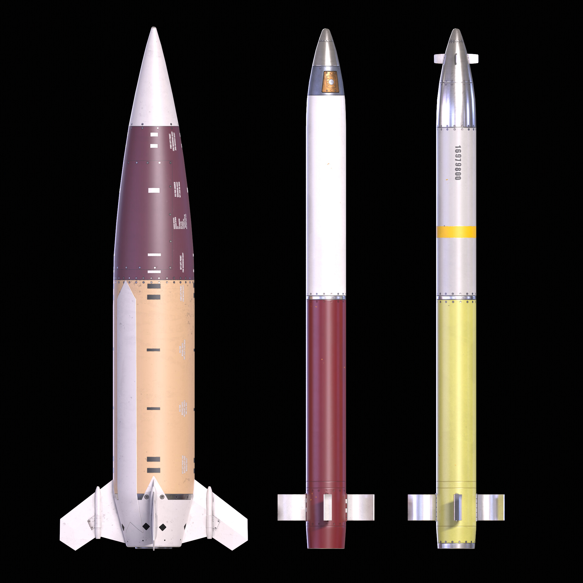 ArtStation M26, M31 Rocket and M57 Missile