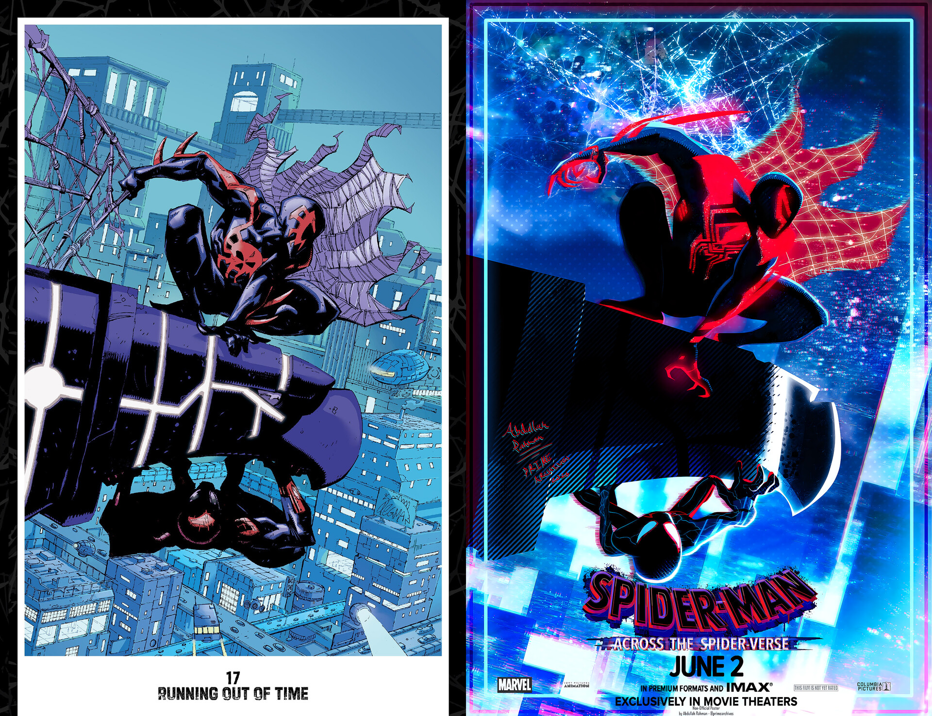 Fan made poster for Spider-Man Across the Spider-Verse illustrated
